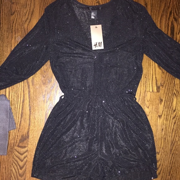 h&m sparkly romper